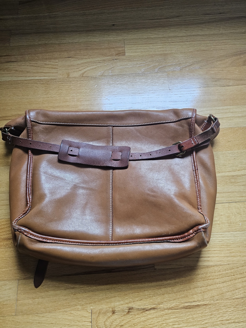 Madewell Tan Leather Laptop Messenger Bag - Picture 5 of 5